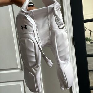 White YOUTH SM football pants